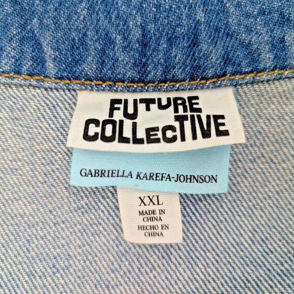 Future Collective “Gabriella Karefa-Johnson” Jean Jacket XXL Blue - Picture 3 of 11